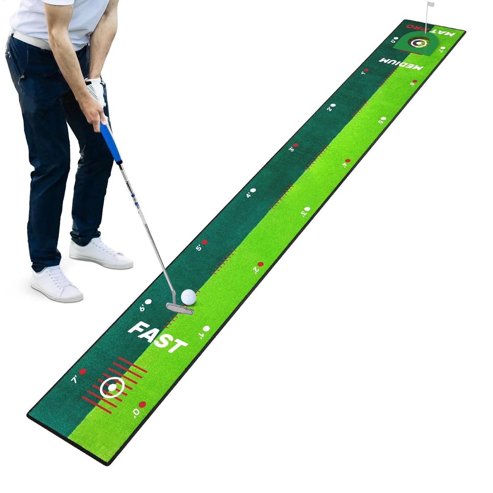 Golf Putting Mat - 30x250cm Non-Slip Golf Putting Mat Indoor