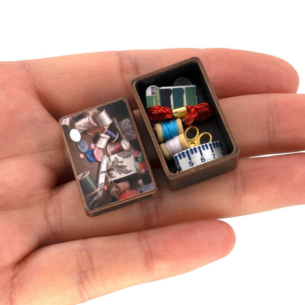 Sports Equipment Cabinet - 1/12 Dollhouse Miniature Sewing Box Mini