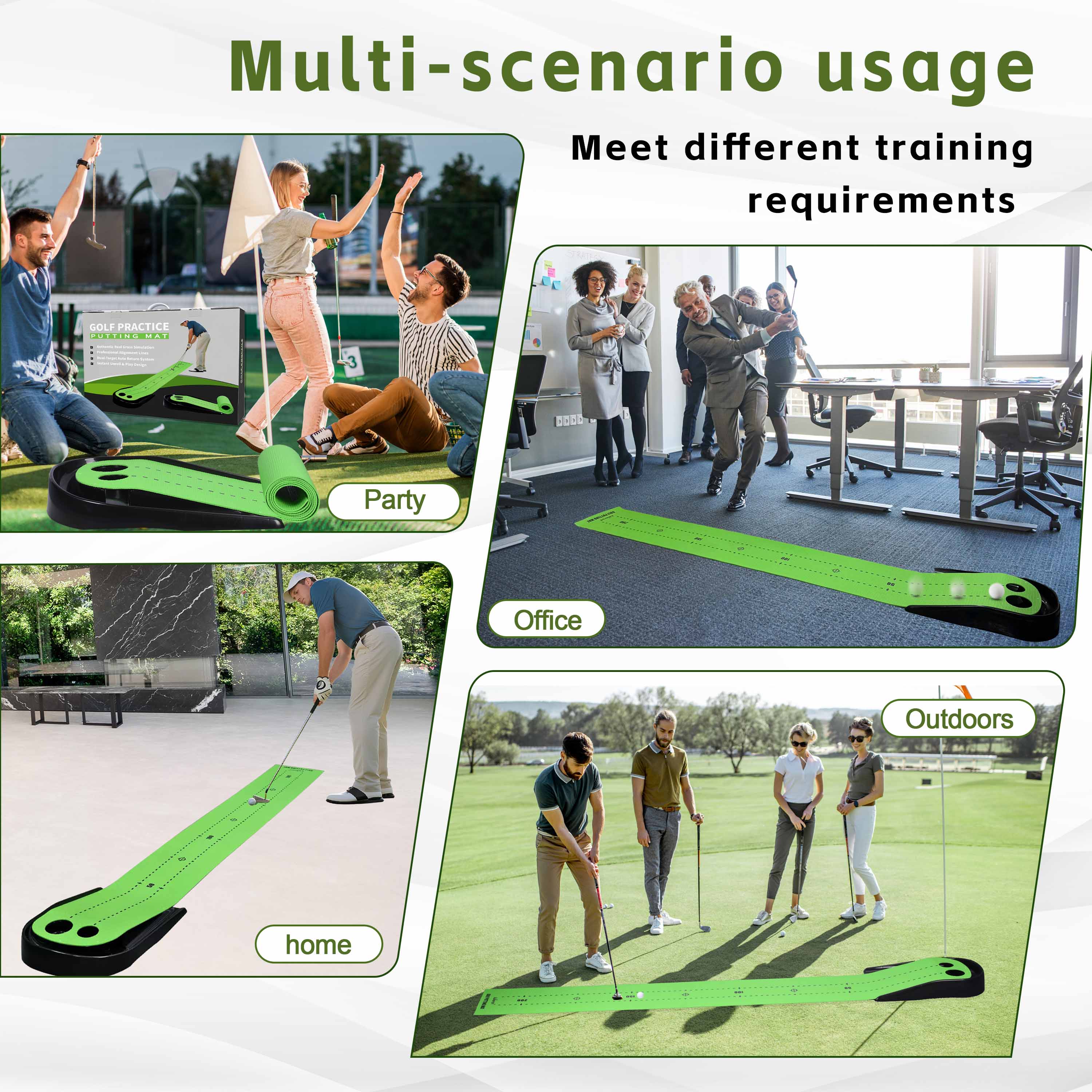 Auto Ball Return Putting Green - Golf Putting Mat avis et prix