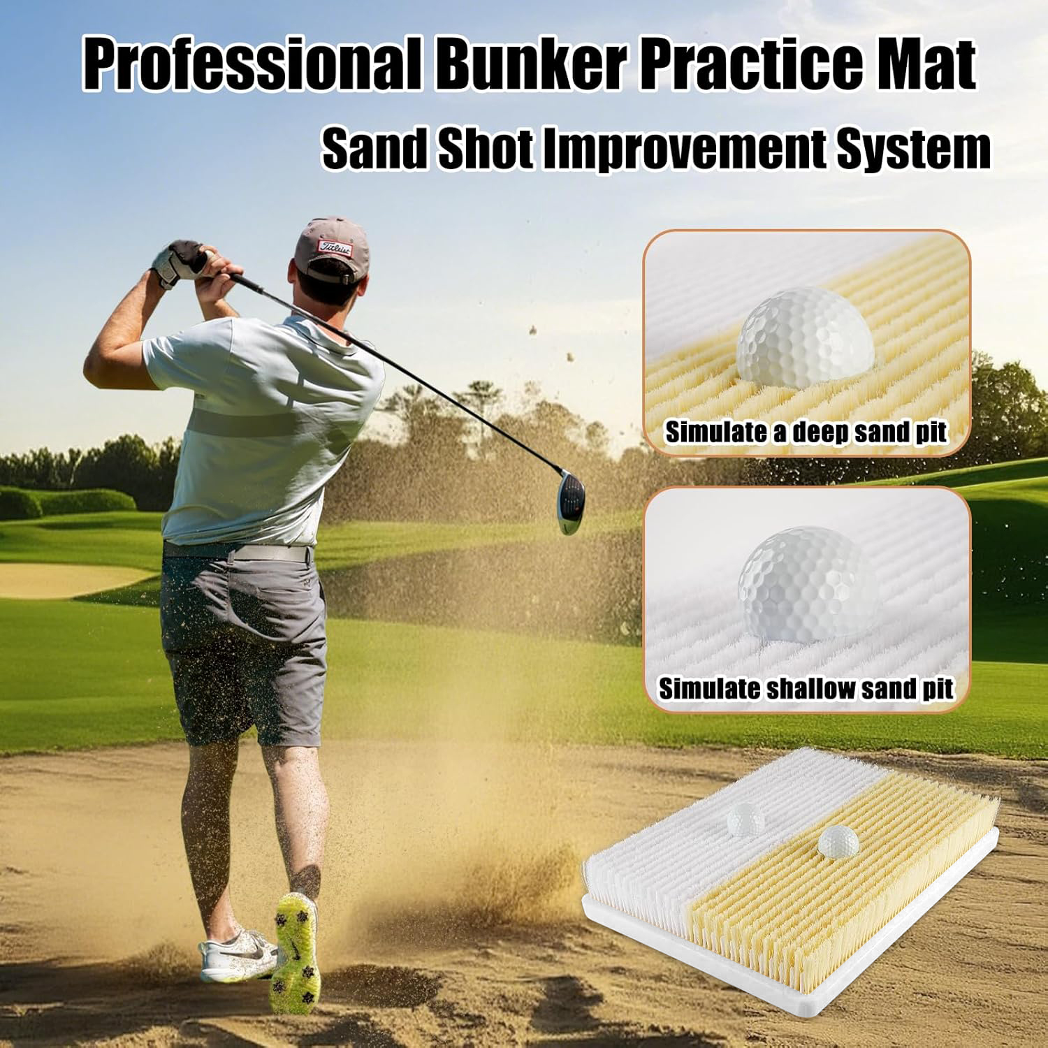 Golf Bunker Practice Mat-Dual- - Golf Putting Mat avis et prix