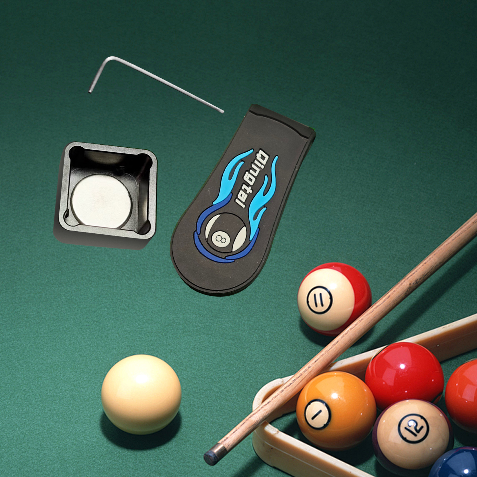 Pool Cue Chalk Holder Snooker  - Sports Equipment Cabinet avis et prix