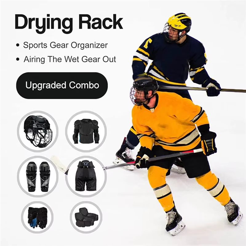 A89E-Hockey Gear Organizer Wit - Sports Equipment Drying Rack avis et prix