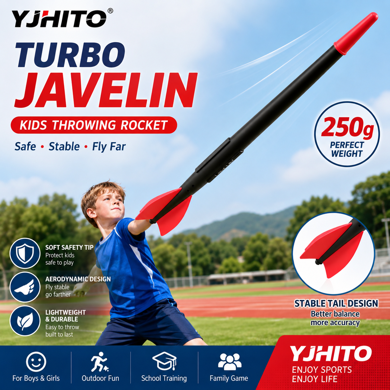 Kids Turbo Javelin 250g Plasti - Javelin Throwing avis et prix